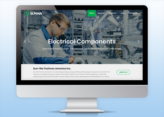 Sunwa redesigned website