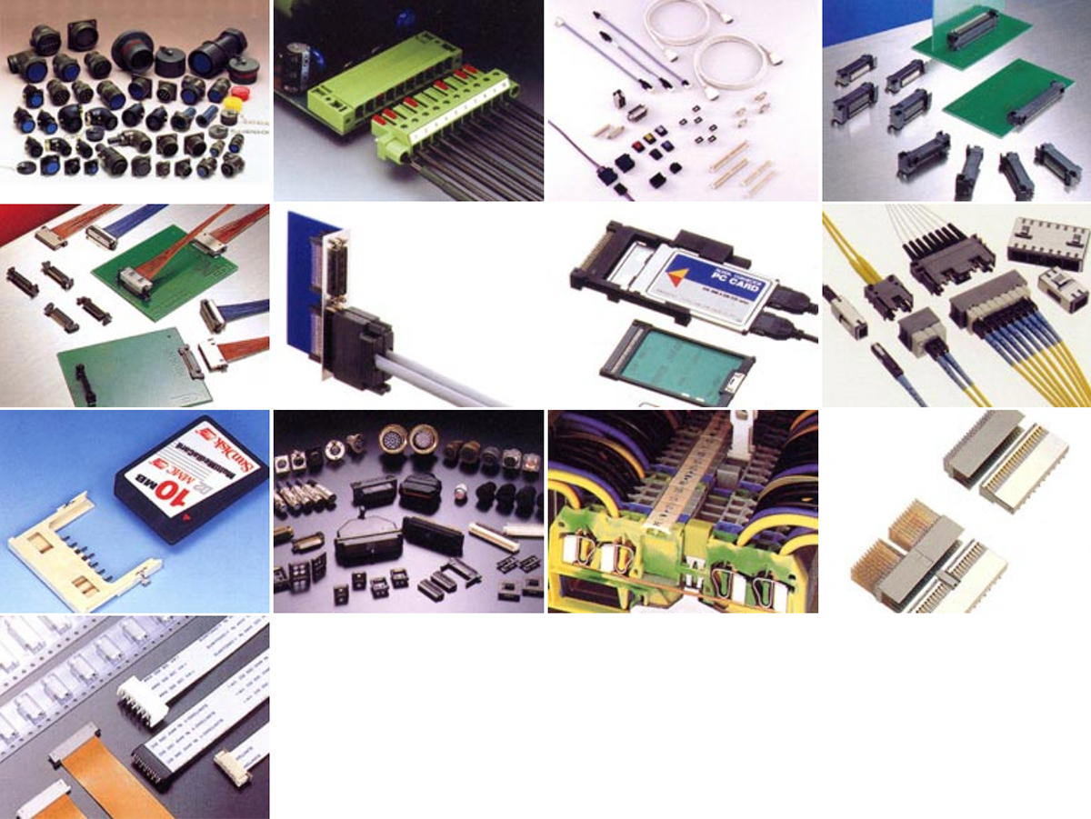 Connectors for industrial equipment and electronic devices form Sunwa