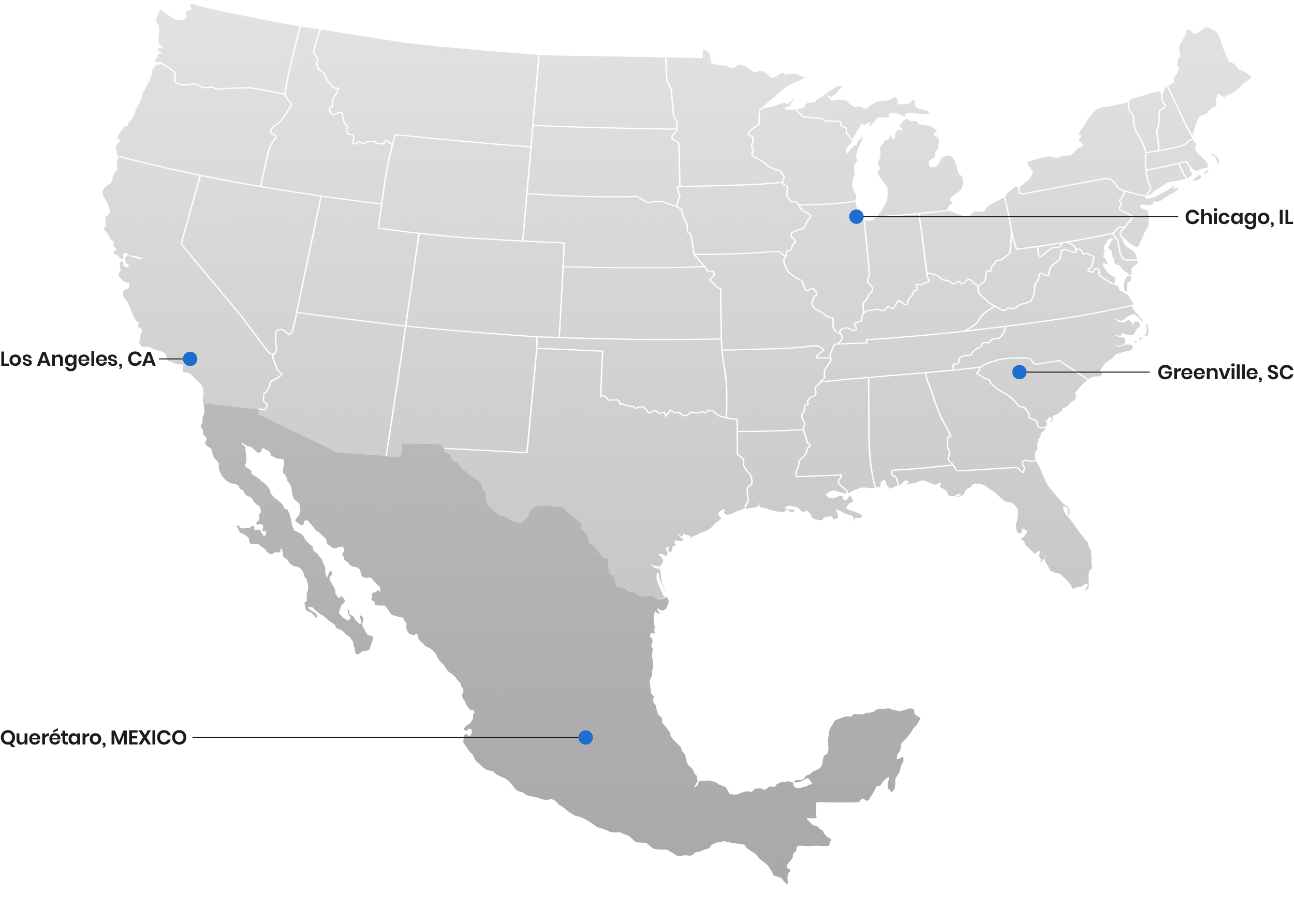 Map of Sunwa U.S. network